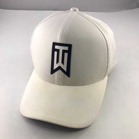 Nike Golf Tiger Woods TW White Hat Dri-Fit Swoosh